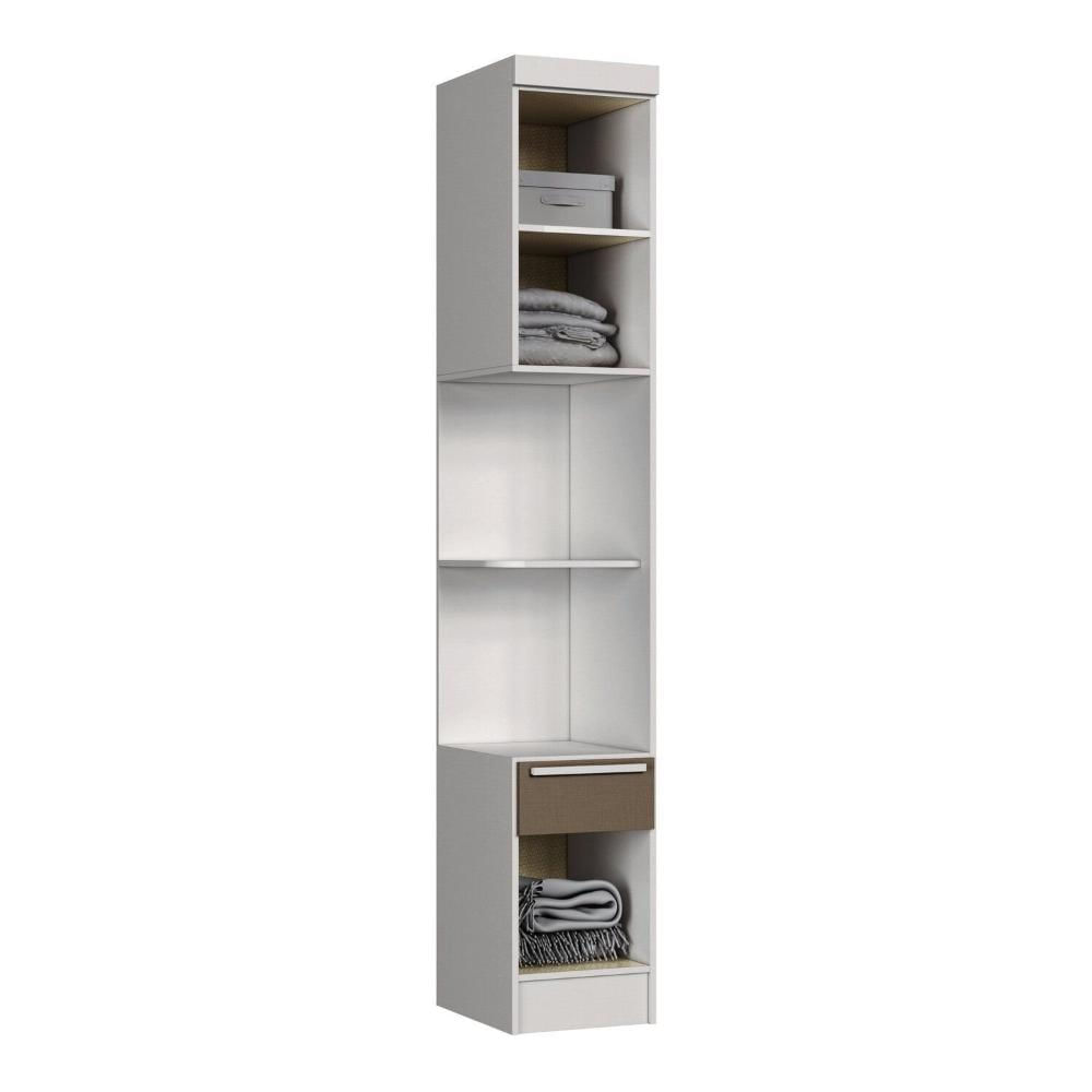 Guarda-roupa Infantil Modulado 6 Peças Infinity Branco Line/Duna