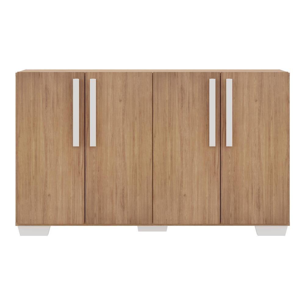 Miniatura Aparador Buffet 4 Portas Com Pés Quadrados Rustic/branco
