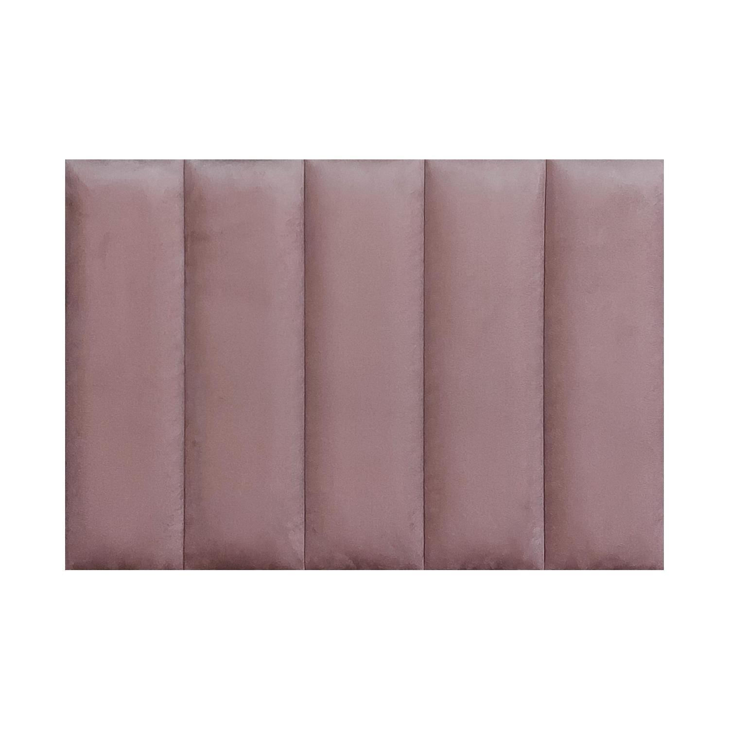 Miniatura Cabeceira Solteiro Suede Bege Placa Estofada Autocolante