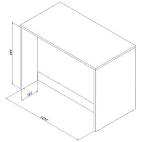 Bancada Bartira Gourmet com 1 Porta, 4 Gavetas e 1 Prateleira - 126cm de largura Branco e Thassos
