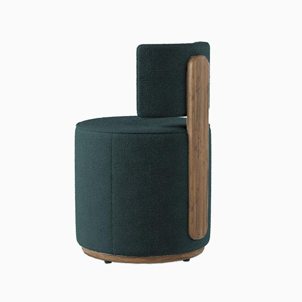 Miniatura Puff Margo Decorativo Orgânico Veludo - 7 Decor Verde Escuro