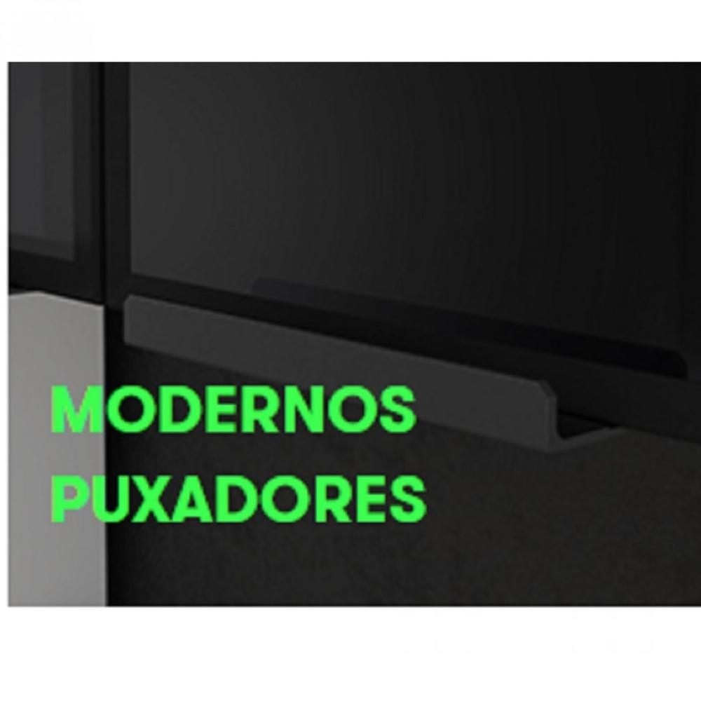 Miniatura Armário Aéreo 2 Portas com Dobradiças Slow Motion Exclusive Itatiaia Preto Matte