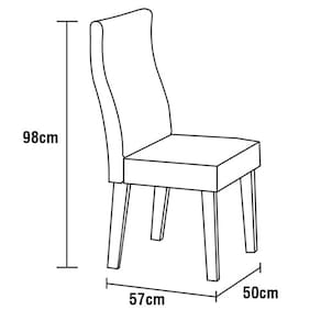 Miniatura Cadeira Madesa Jamy 4157 Crema/ Tecido Jamy