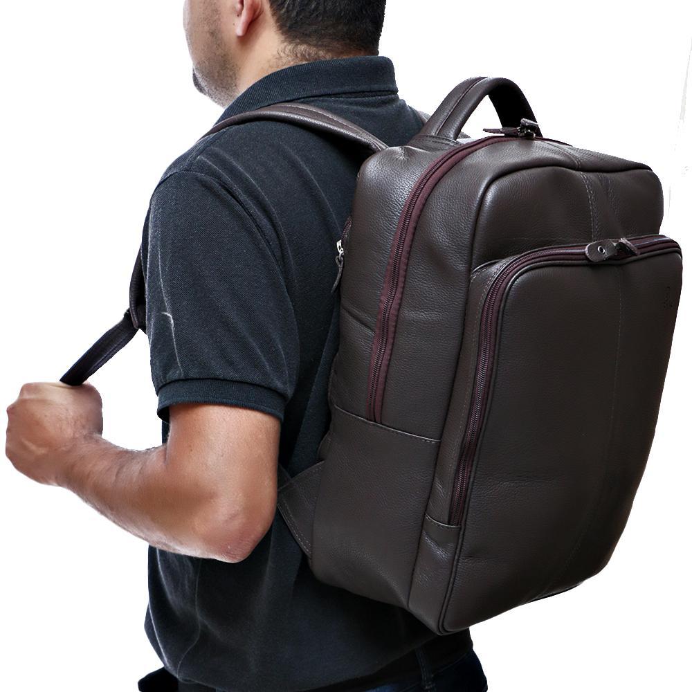 Miniatura Mochila Executiva Masculina Couro Legitimo 30 Litros
