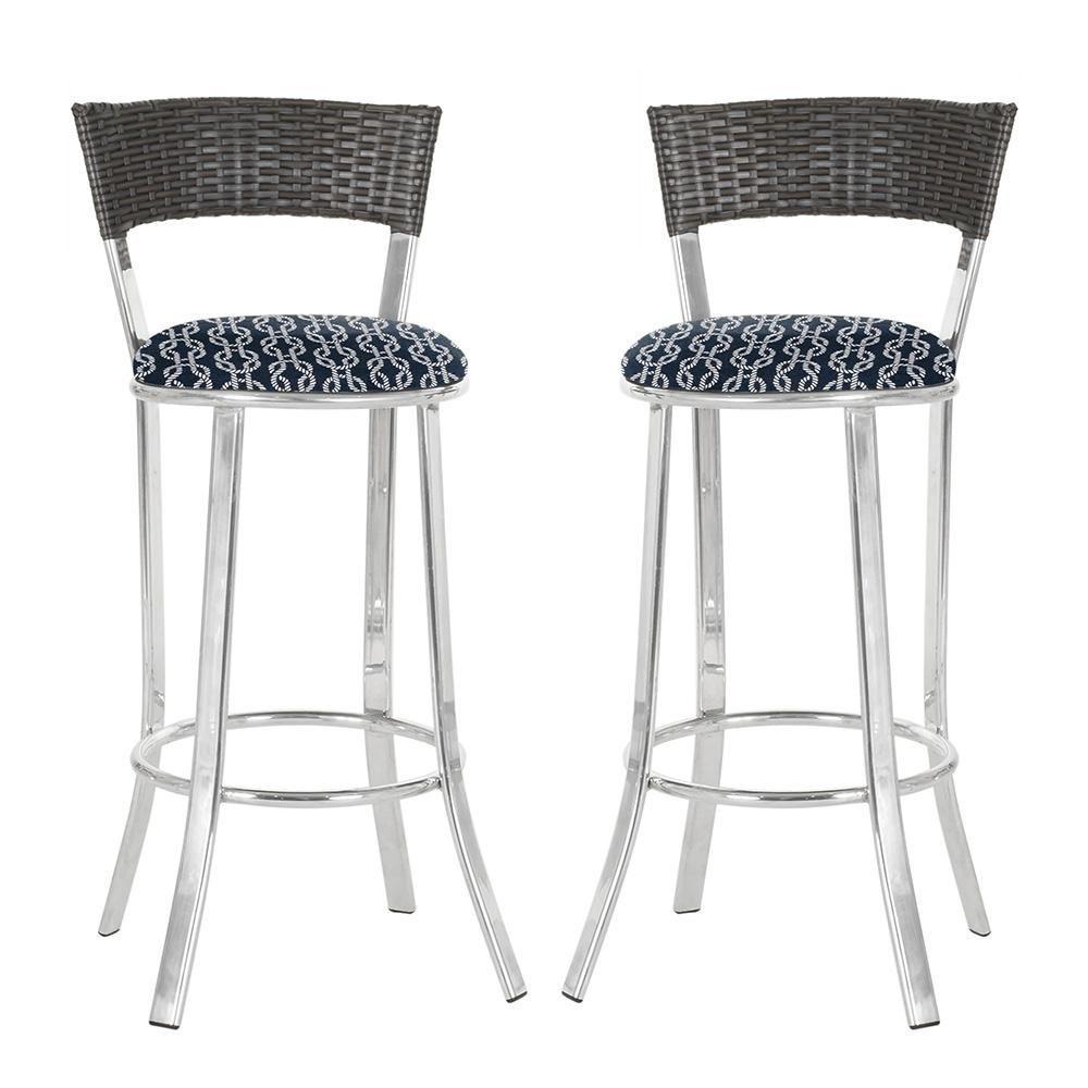 Miniatura Conjunto Com 2 Banquetas Em Alumínio, Fibra Sintética E Impermeável Tc Argila Z30