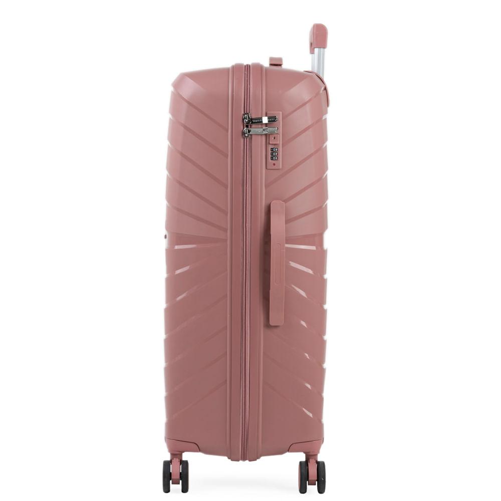 Miniatura Mala de Viagem Grande 32 Kg Polipropileno 4 Rodas Rover Rose Rosé - G