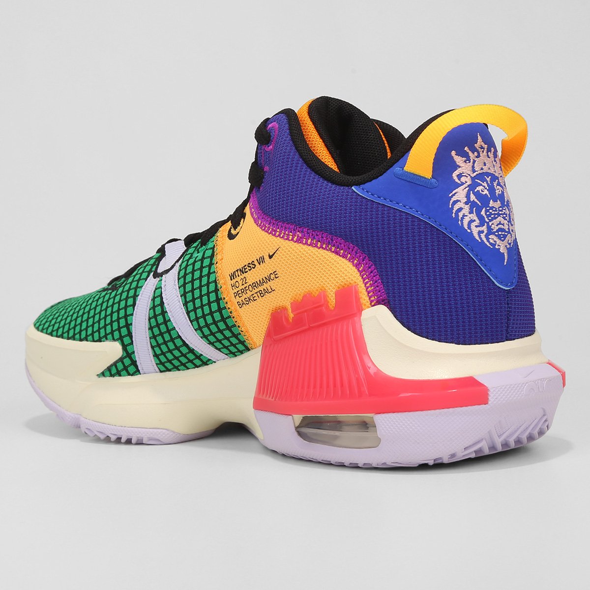 Miniatura Tênis NBA Nike Lebron Witness VII Masculino Roxo+Verde - 38