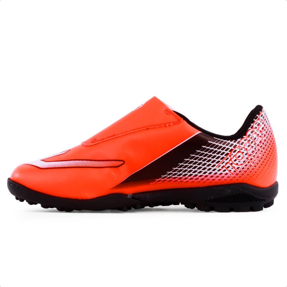 Miniatura Chuteira Society Topper Provoke Infantil Coral / Preto - 28