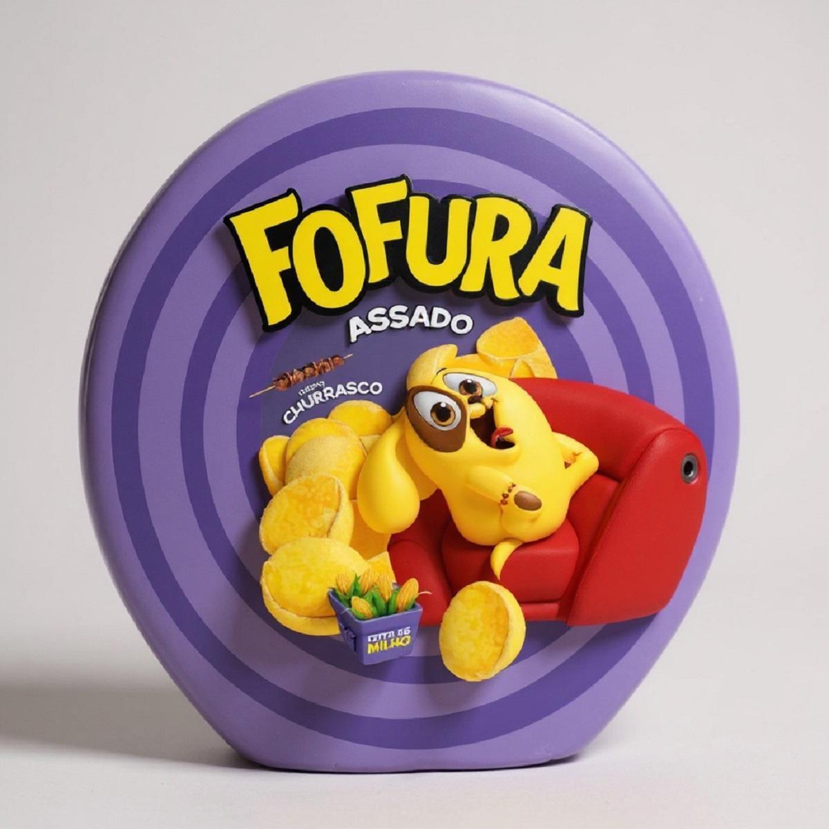 Miniatura Kit 40 Salgadinhos Fofura Sabor Churrasco 35Gr Crocante