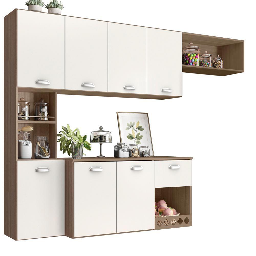 Miniatura Cozinha Compacta 7Pts 10019 Carvalho Oak OffWhite