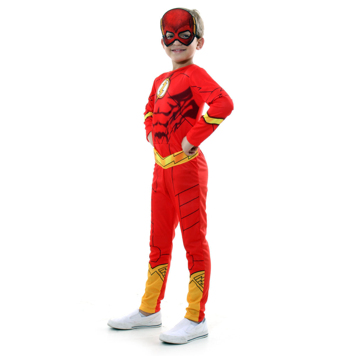 Miniatura Fantasia Flash Infantil - Liga da Justiça - Original G