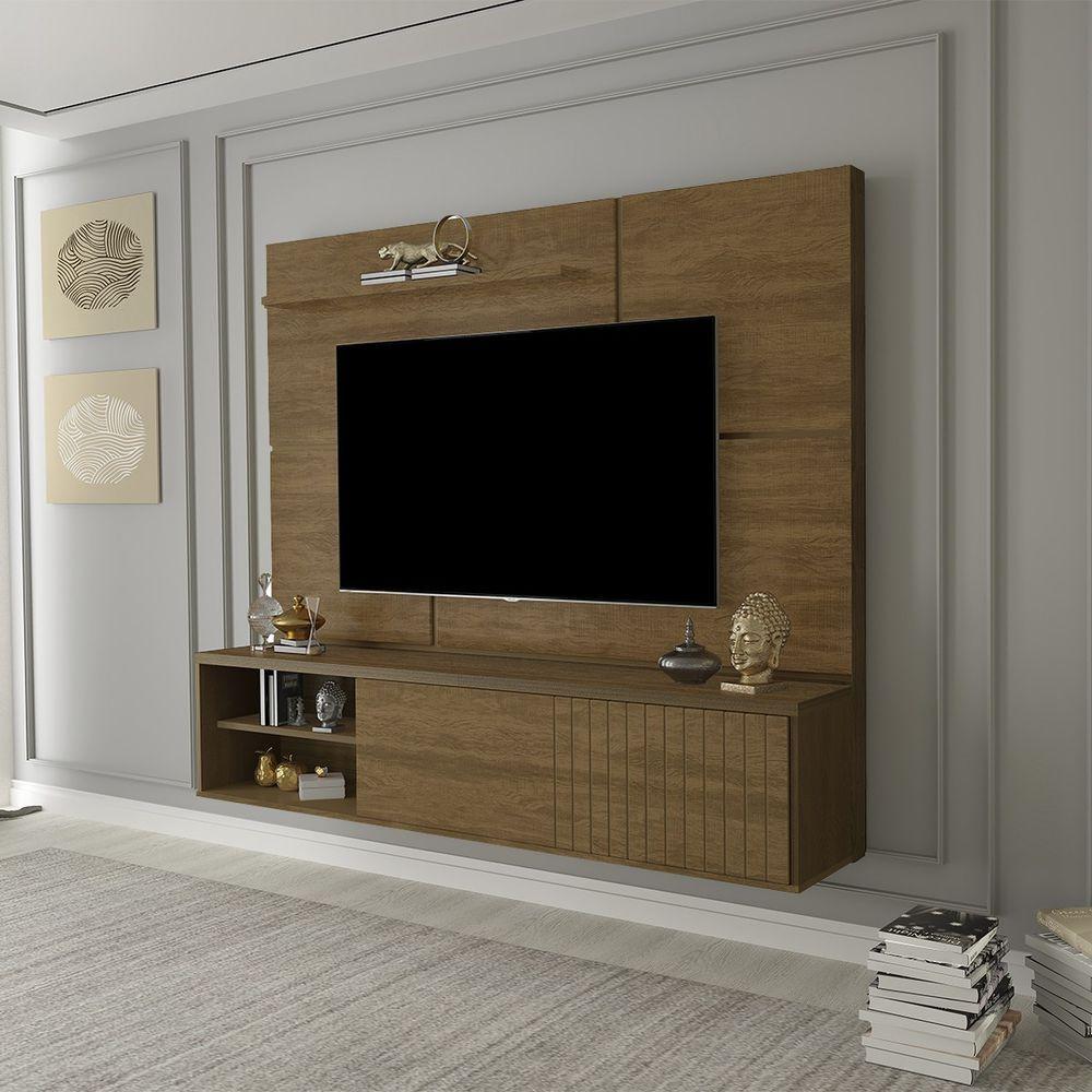Miniatura Painel Suspenso Para Tv Mariana Até "75" Ml01 - Amarena Móveis Cor Malbec