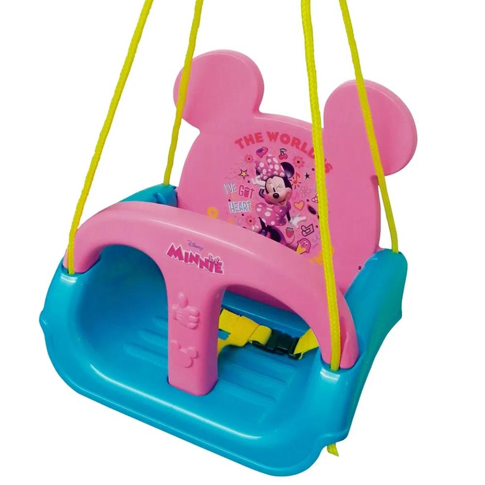 Miniatura Balanço Infantil Minnie 3 em 1 Disney Encosto Regulável