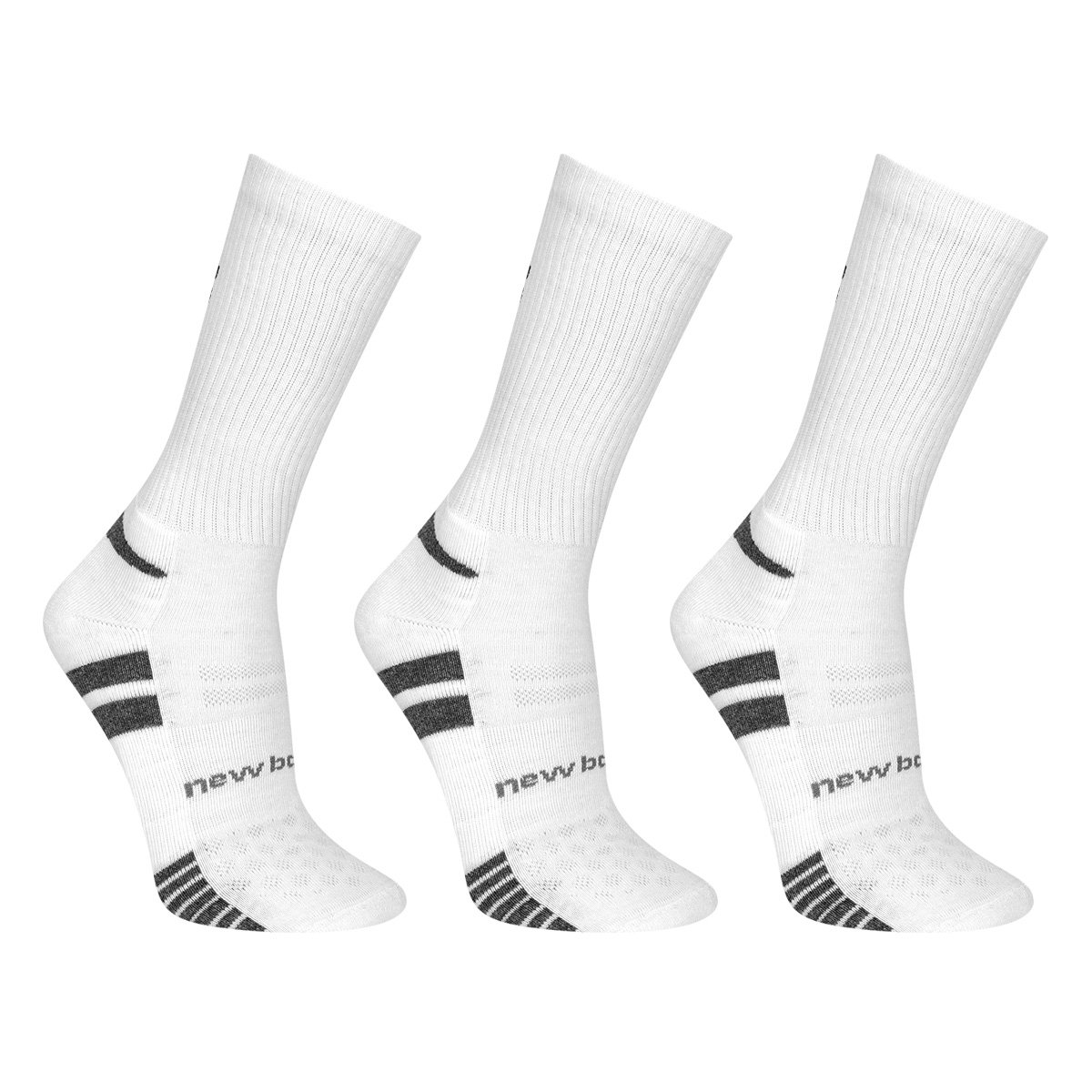 Miniatura Kit Meia New Balance Cano Curto Com 3 Pares Feminina Branco - 34/38