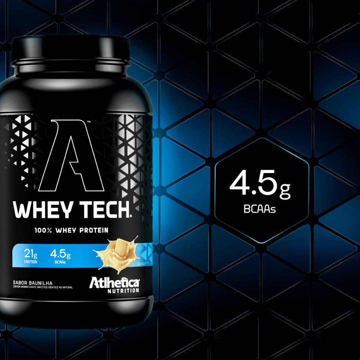 Miniatura Whey Protein 100% Tech 900G Baunilha Atlhetica Nutrition
