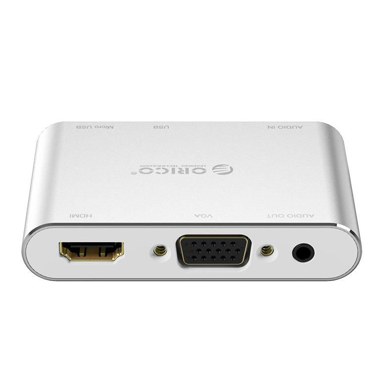 Miniatura Adaptador Conversor Celular/Pc Orico Hdmi Vga Micro Usb Aux