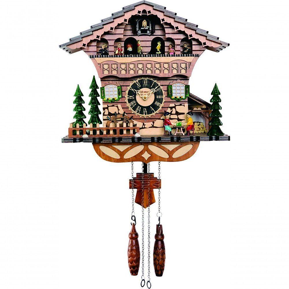 Miniatura Relógio De Cuco Parede Bailarinos Musical Herweg 530005-311