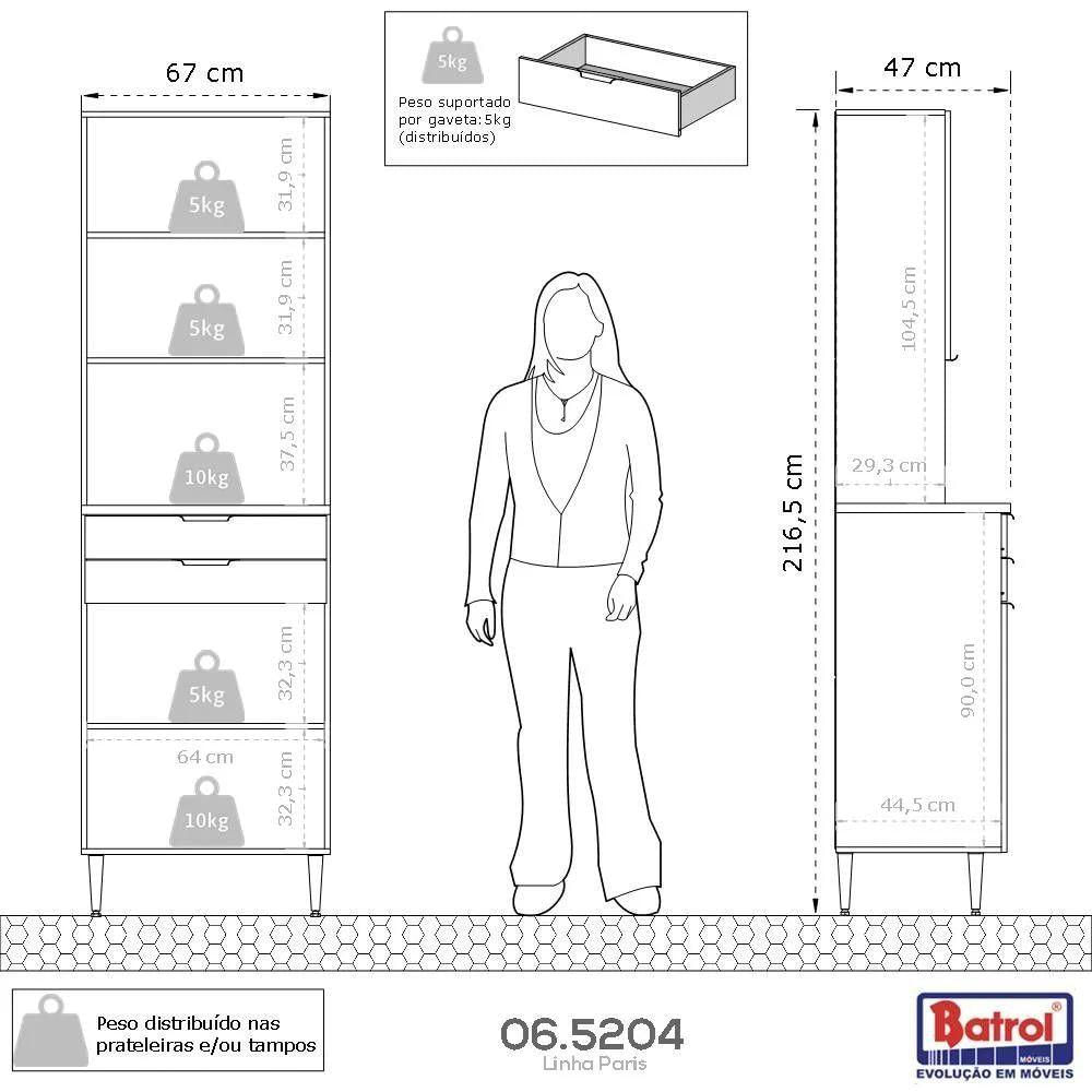 Miniatura Paneleiro Duplo Para Microondas Paris Nogal Verde Mar Batrol Nogal / Verde Mar