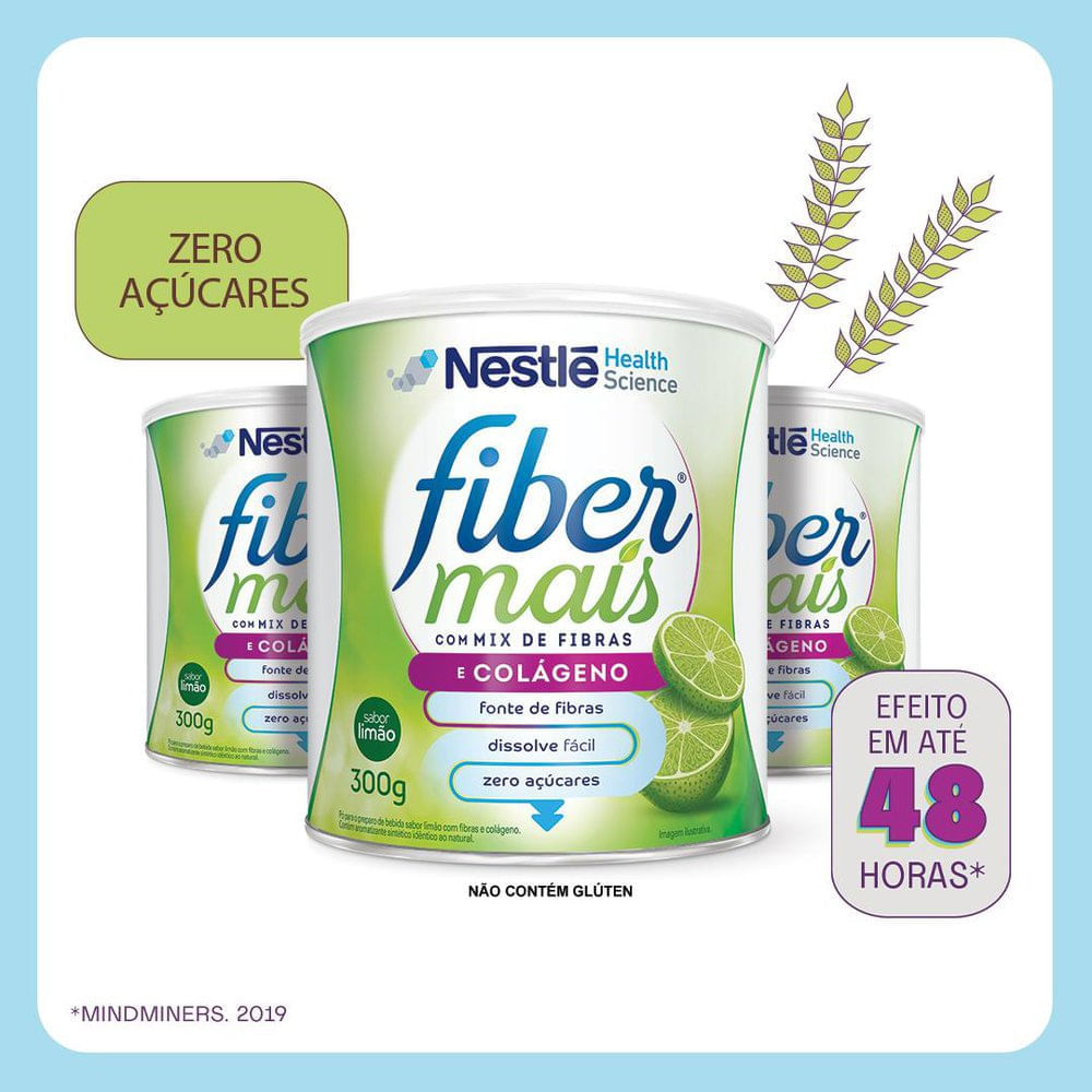 Miniatura Regulador Intestinal FiberMais Colágeno Mix de Fibras Sabor Limão 300g