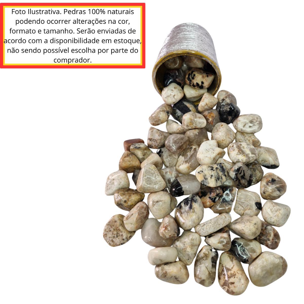 Miniatura Pedra Jaspe Zebra 2 A 4 Cm Rolada 1 Kilo Natural