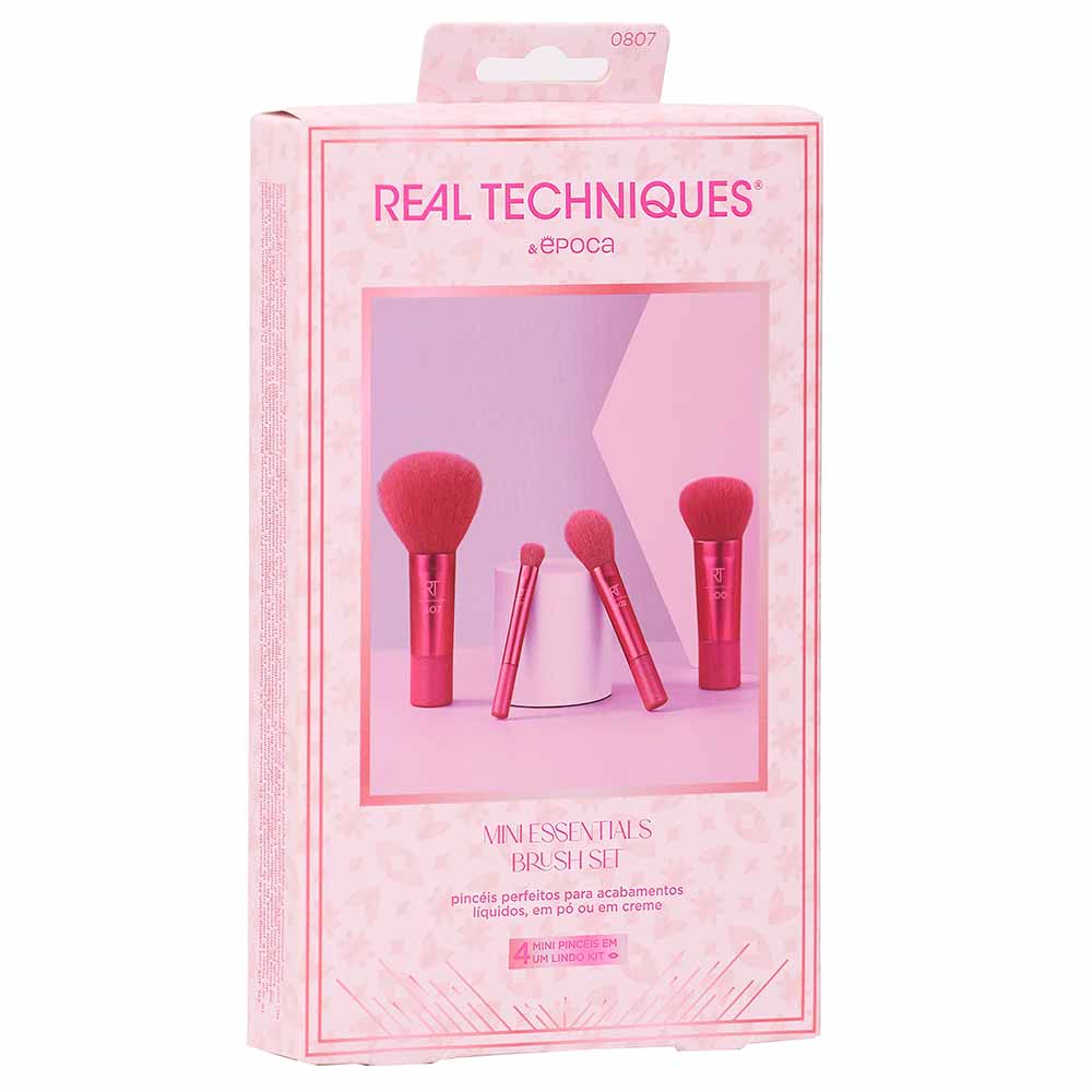 Miniatura Kit Mini Pincéis Real Techniques + Época Cosméticos - Essentials Brush Kit