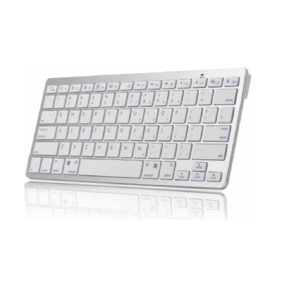 Miniatura Mini Teclado Bluetooth sem Fio para Tablet e Celular Prata