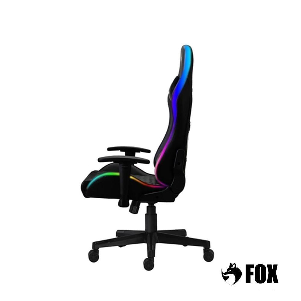 Miniatura Cadeira Gamer Fox Racer Rgb Com Iluminação Led Preta UT-C1583L