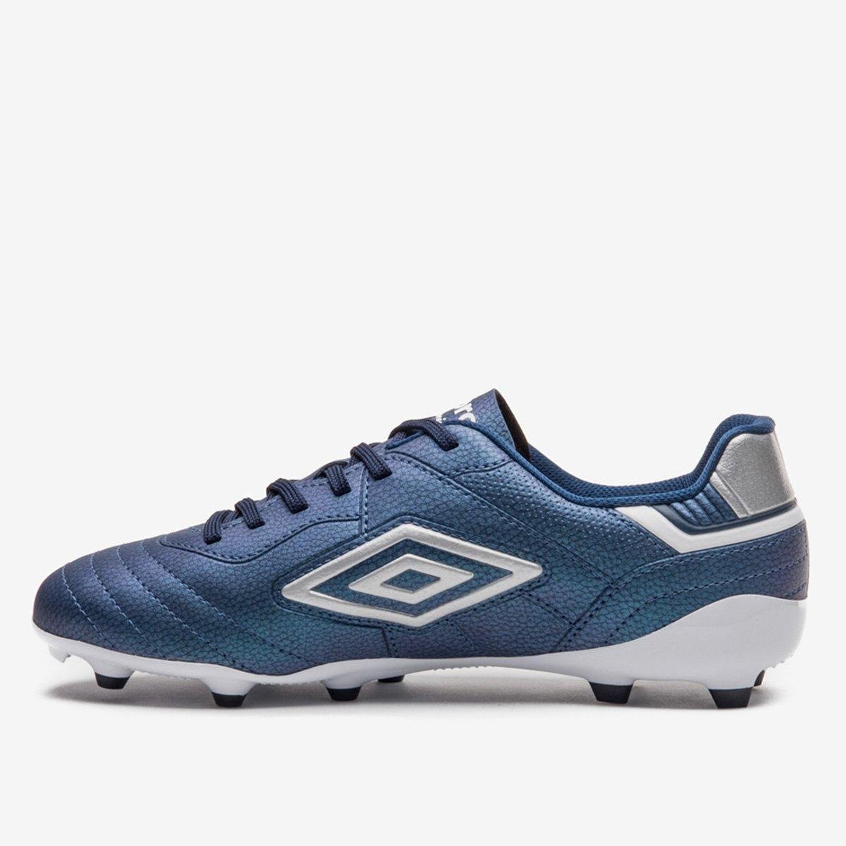 Miniatura Chuteira Campo Umbro Speciali Classic Unissex Marinho+Cinza - 37