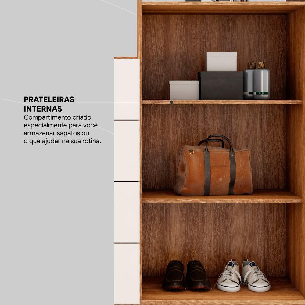 Miniatura Cômoda 2 Portas E 4 Gavetas áurea Com Pés Amendola/off White - Demóbile