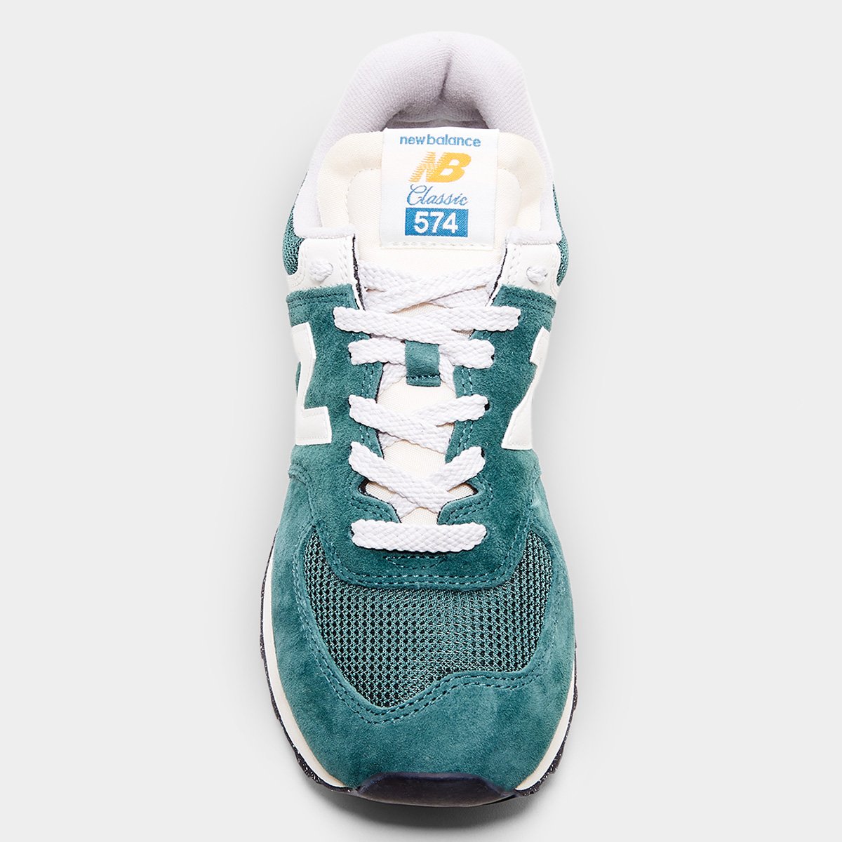 Miniatura Tênis New Balance 574 V2 Unissex Verde escuro+Branco - 34