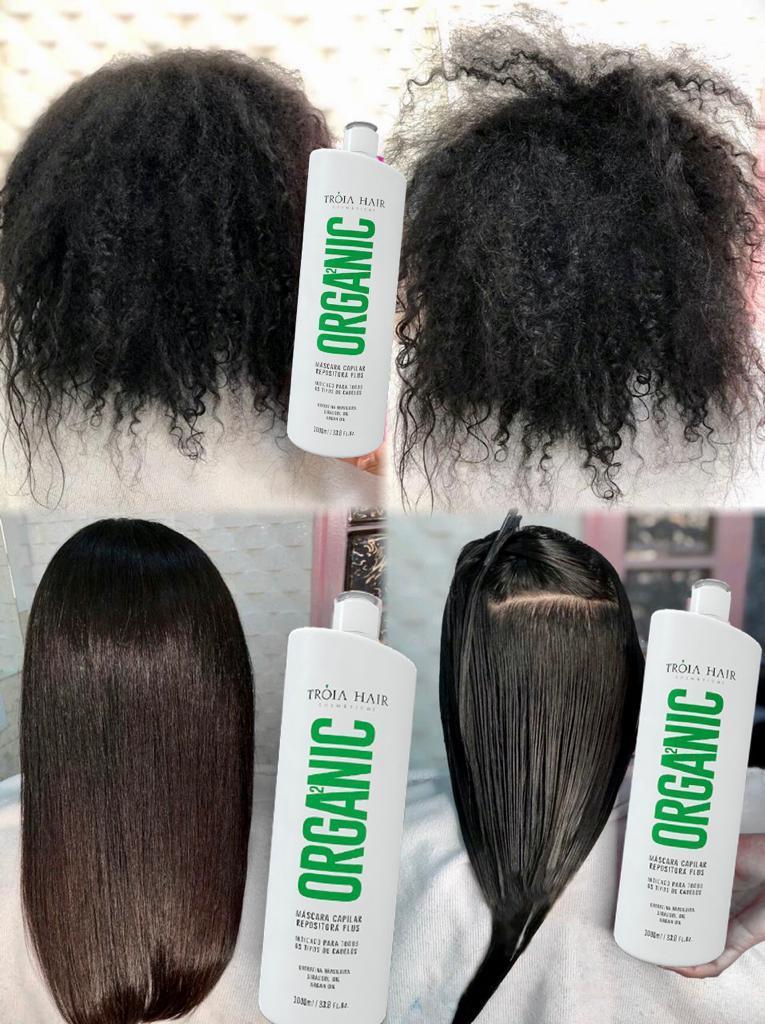 Miniatura Progressiva Definitiva Organica Tróia Hair Sem Formol Kit 1L