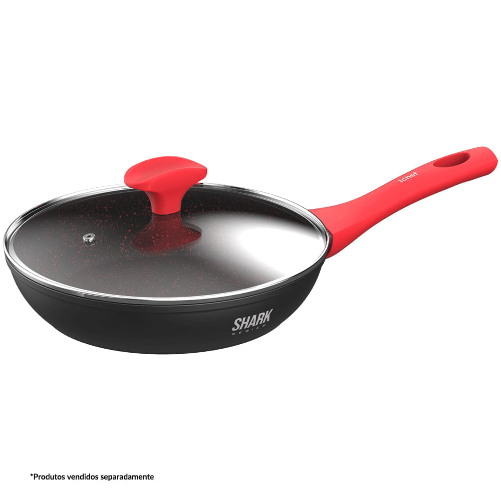 Panela Sauté Grand 24cm Ichef Home Vermelha Polishop Shark Series | Vermelho