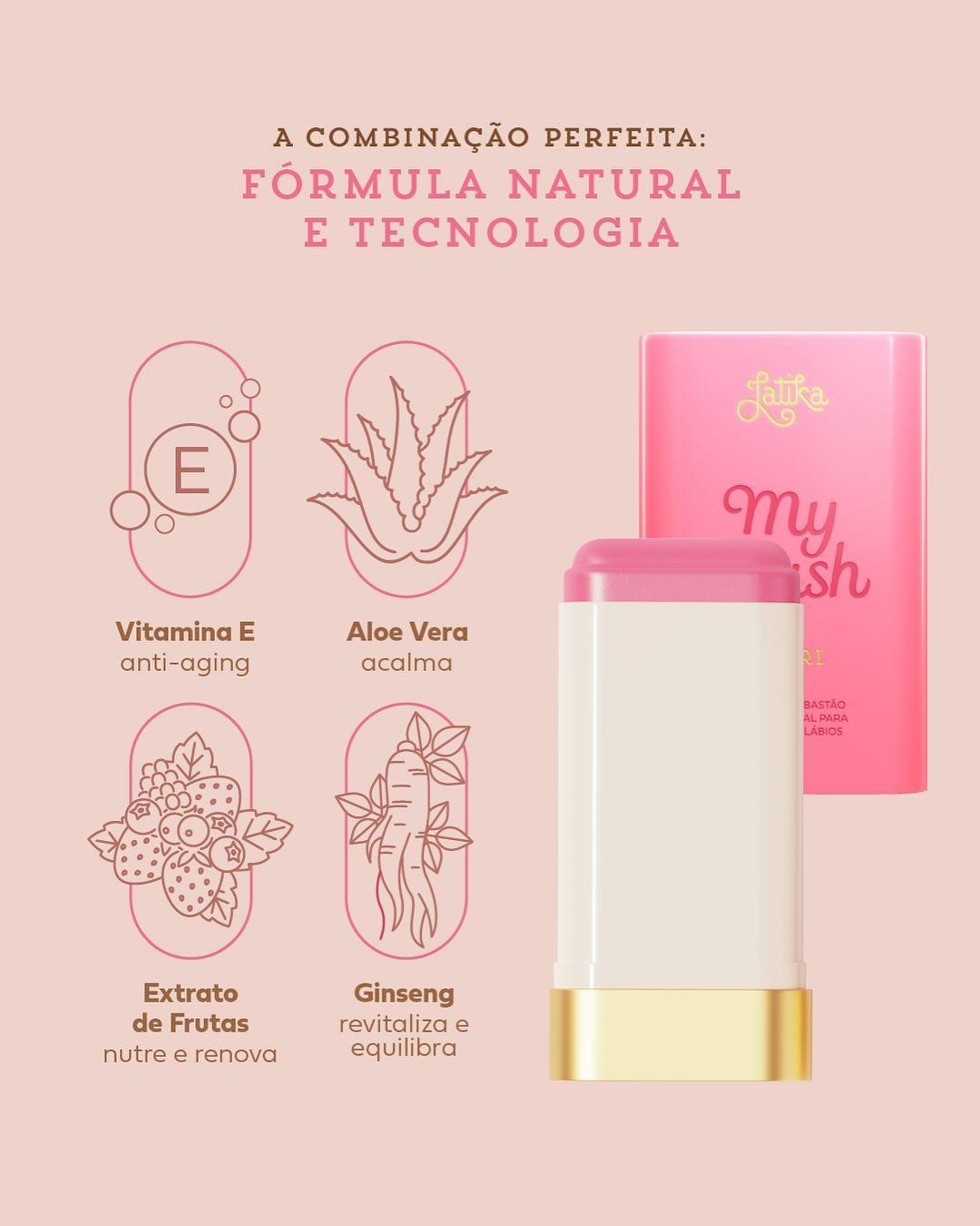 Latika My Blush Bali - Blush Tint Em Bastão 20G