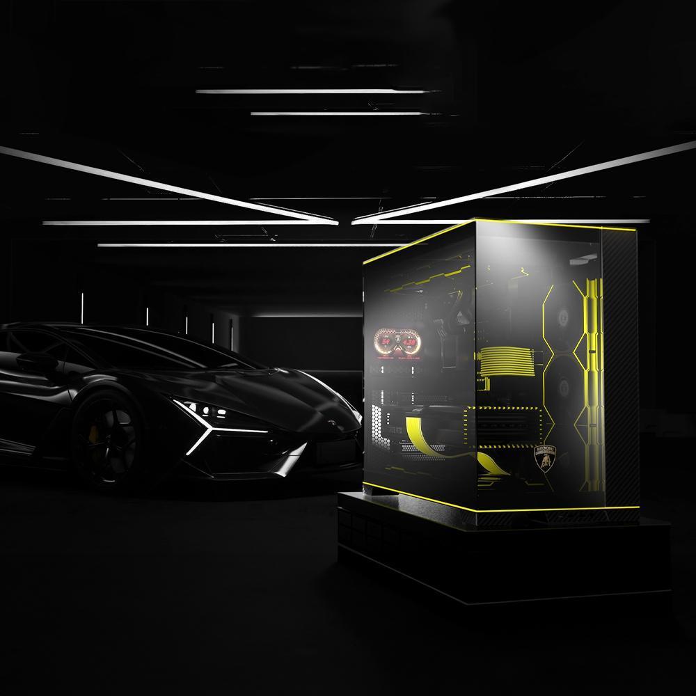 Miniatura Gabinete Lian Li O11 Evo Rgb Lamborghini Pto