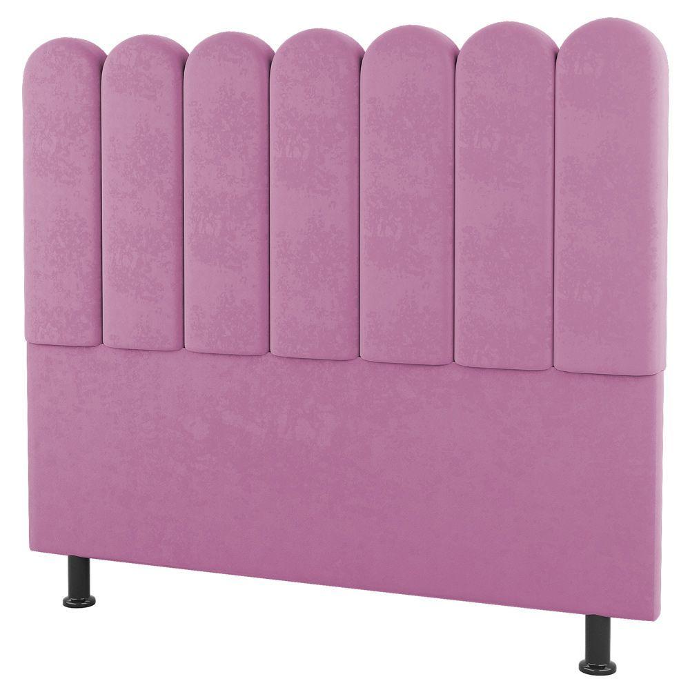 Miniatura Cabeceira Cama Box Casal Lana 140cm Suede Rosa - Desk Design