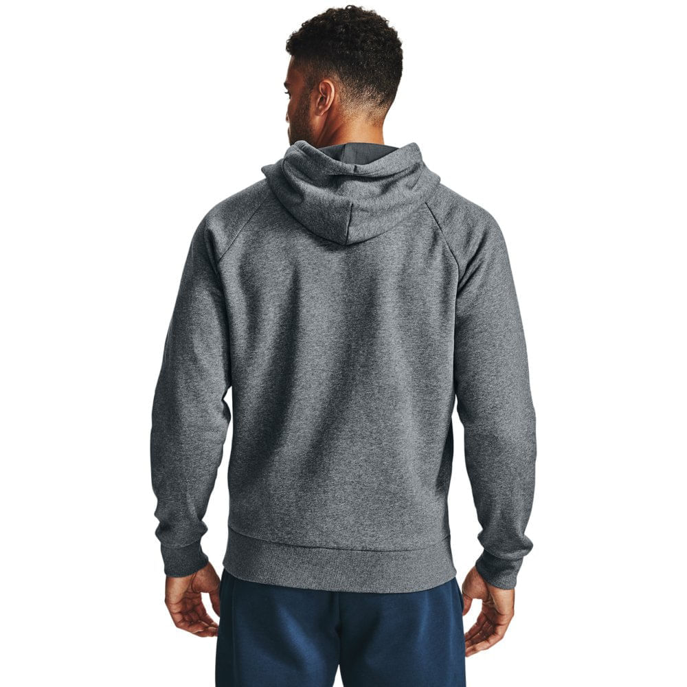Miniatura Blusa Moletom de Treino Masculina Under Armour Rival Fleece FZ Hoodie Cinza - 2GG