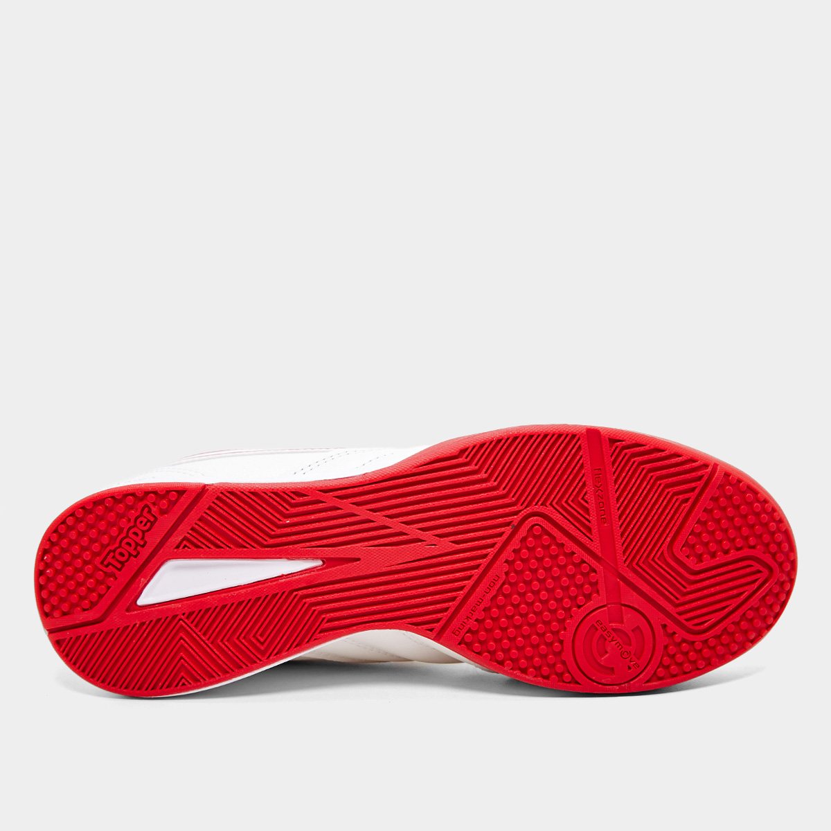 Miniatura Chuteira Futsal Topper Maestro PRO V Unissex Branco+Vermelho - 44