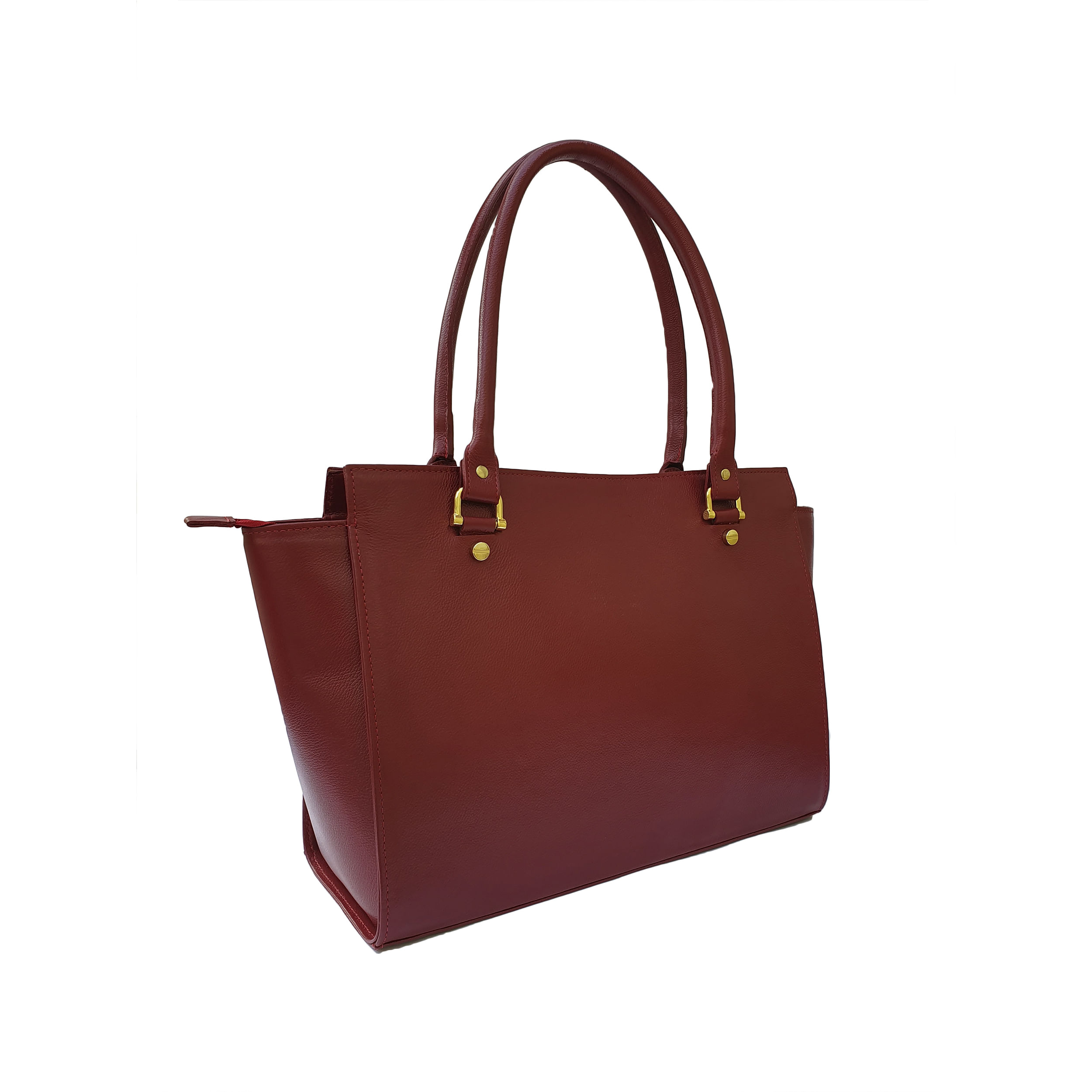 Miniatura Bolsa Tote Matthews Vogue em Couro Vermelha