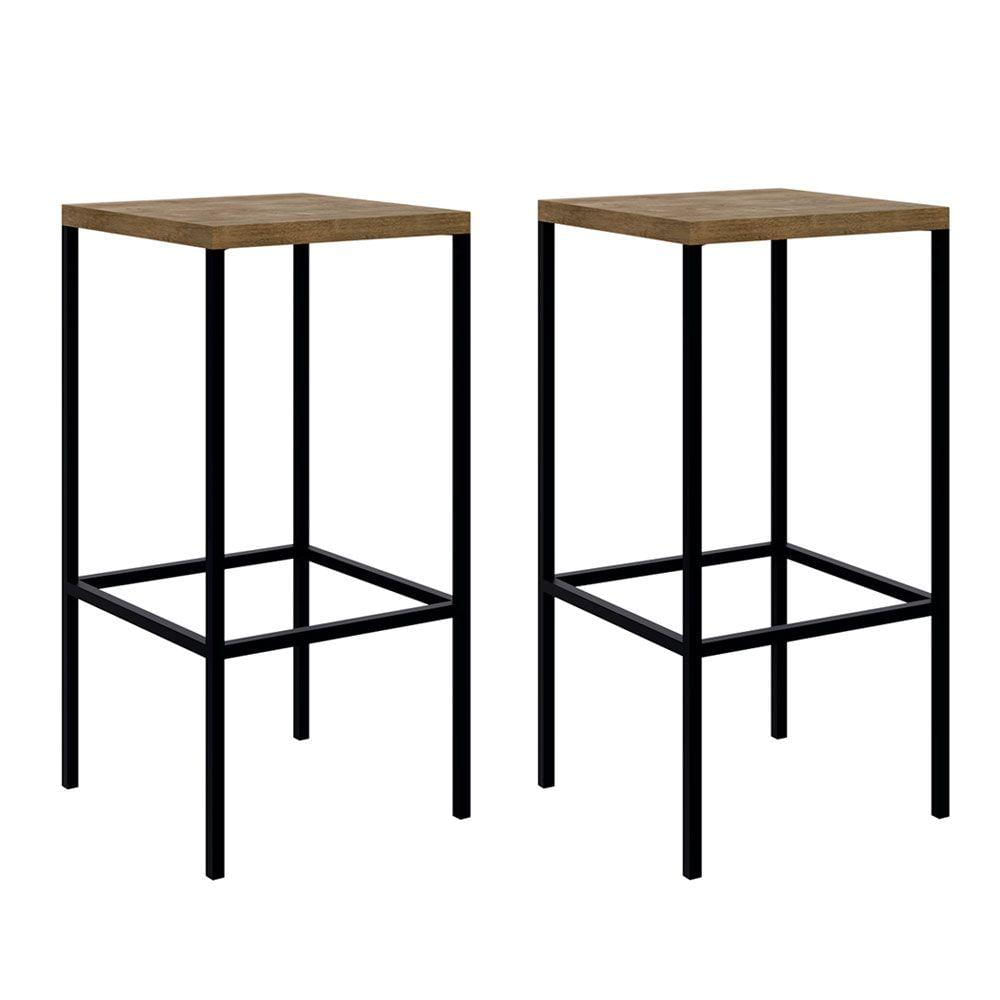 Conjunto Mesa Bancada Com 04 Banquetas Alta Steel