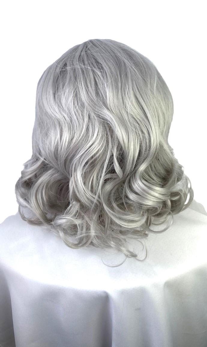 Peruca e Barba Grisalha Moises Noé Isac + | 35cm 75cm Cinza