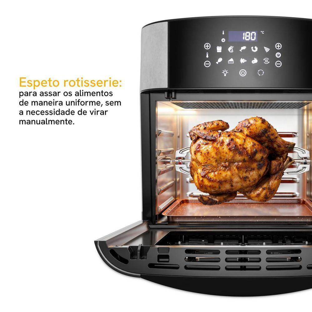 Miniatura Air Fryer Kitchen Art 16L 4 Em 1 Com Espeto Rotisserie KAF16A 220V
