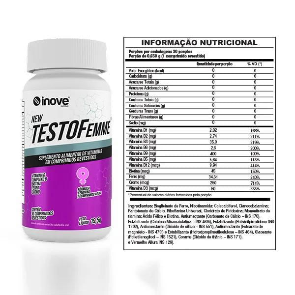 Miniatura Testofemme 30 Comprimidos Inove Nutrition