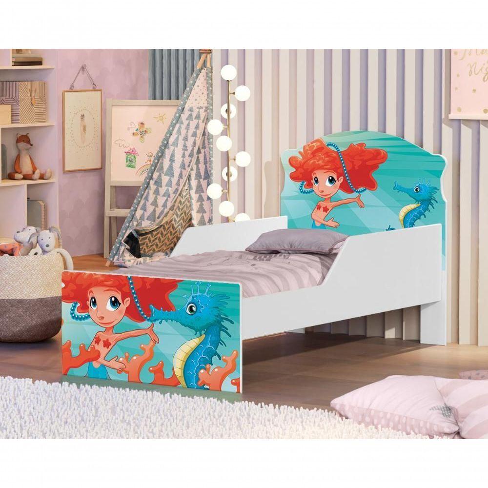 Miniatura Mini Cama Sereia Menina Com Colchão