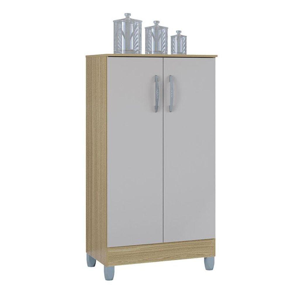 Miniatura Cômoda 867 4 Gavetas Com Armário Multiuso 2 Portas Pequeno Damasco Off White - Poquema