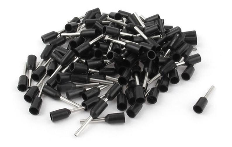 Miniatura Terminal Tubular Ilhós Conector 1,5Mm Pré Isolado - 100 Pçs