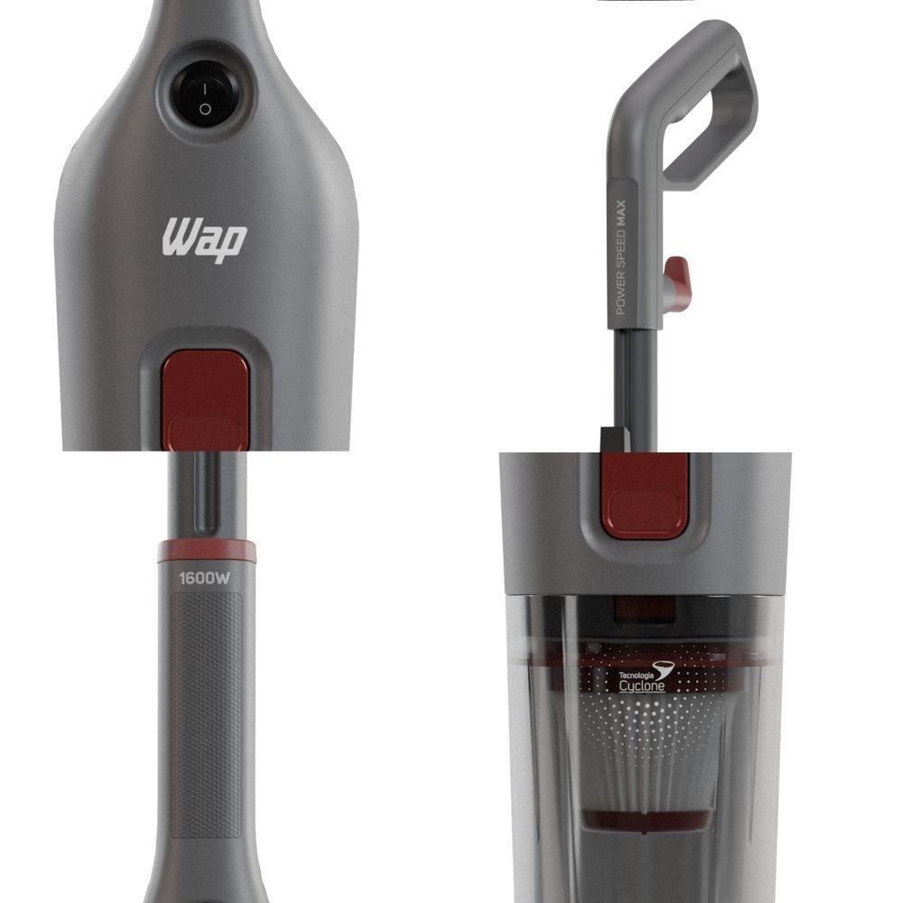 Miniatura Aspirador de Pó Wap Power Speed Max 2 em 1 1600W 220V