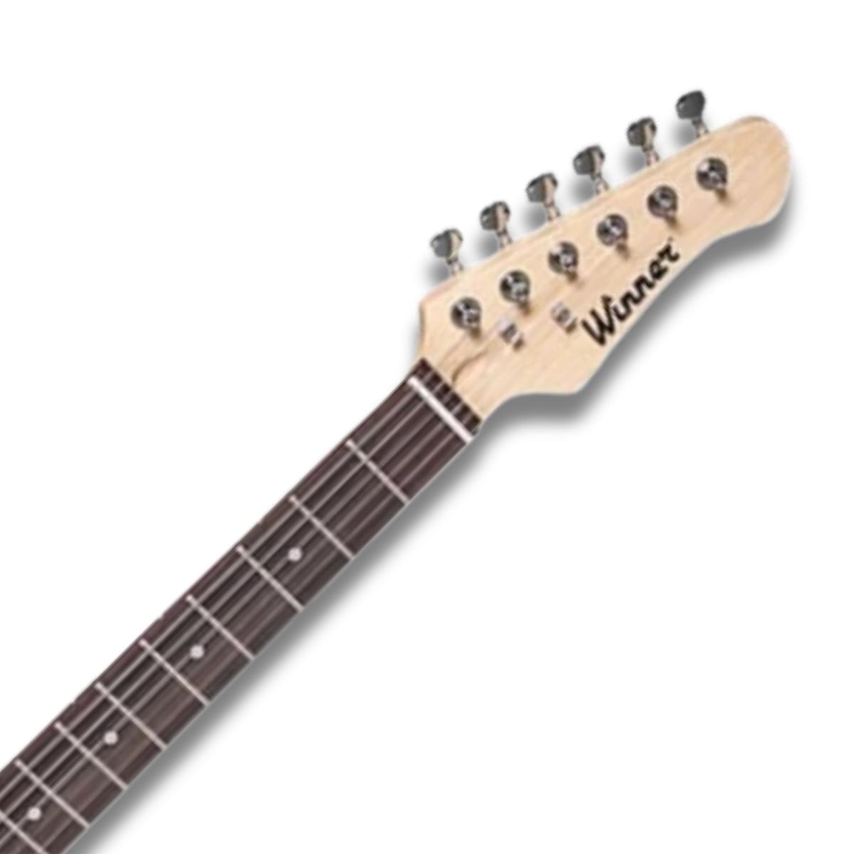 Miniatura Guitarra Strato Winner Wgs Creme Escudo Branco 16111