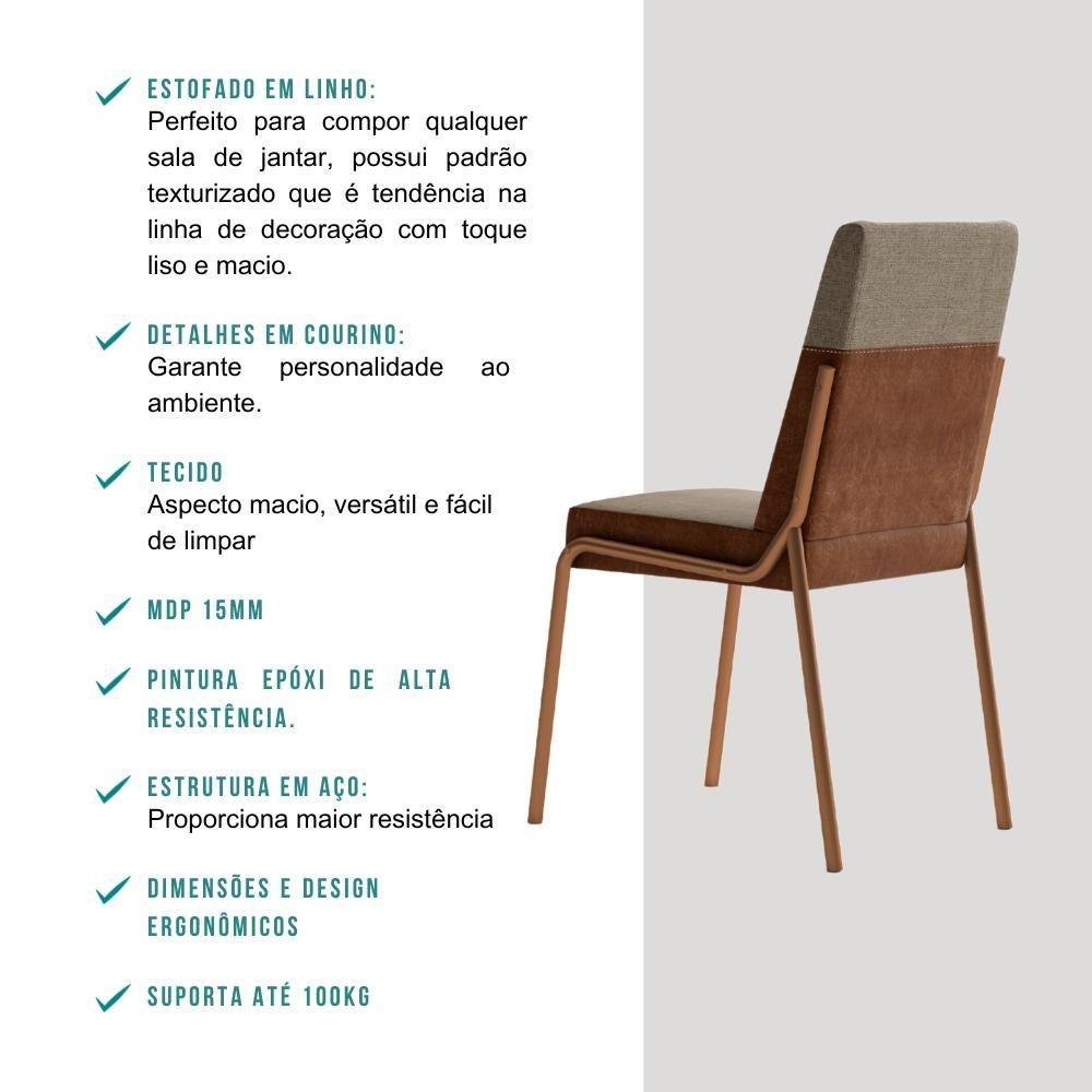 Conjunto Sala De Jantar 4 Cadeiras San Lorenzo Carraro Pet Ros