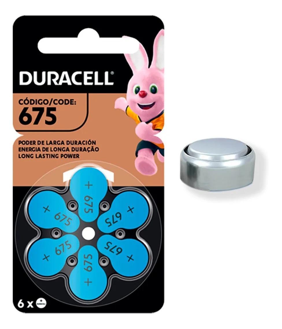 Miniatura Pilha Auditiva 675 Duracell Longa Duração C/12