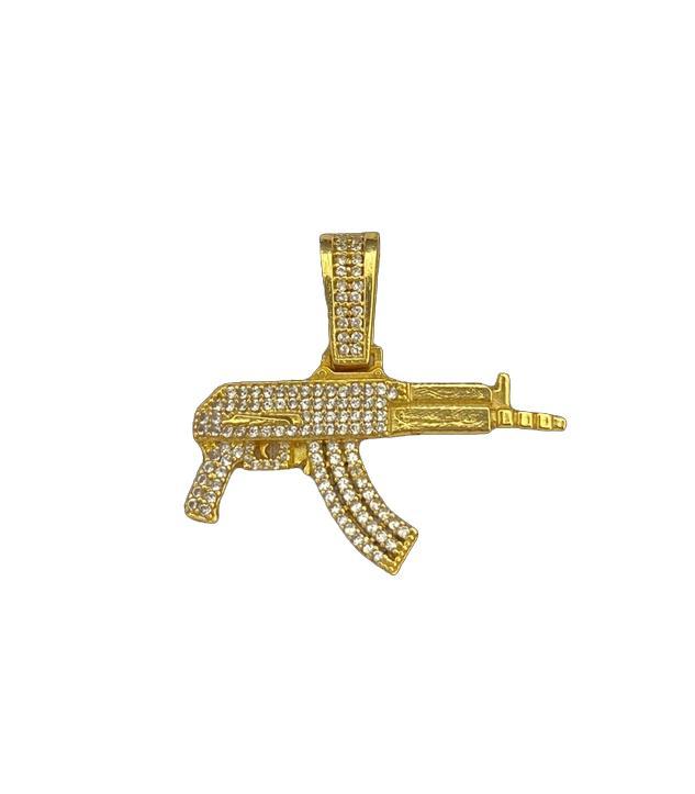 Miniatura Pingente Fuzil G - Banhado A Ouro 18K